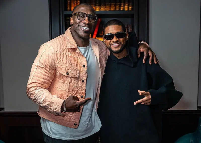 Usher and Shannon Sharpe