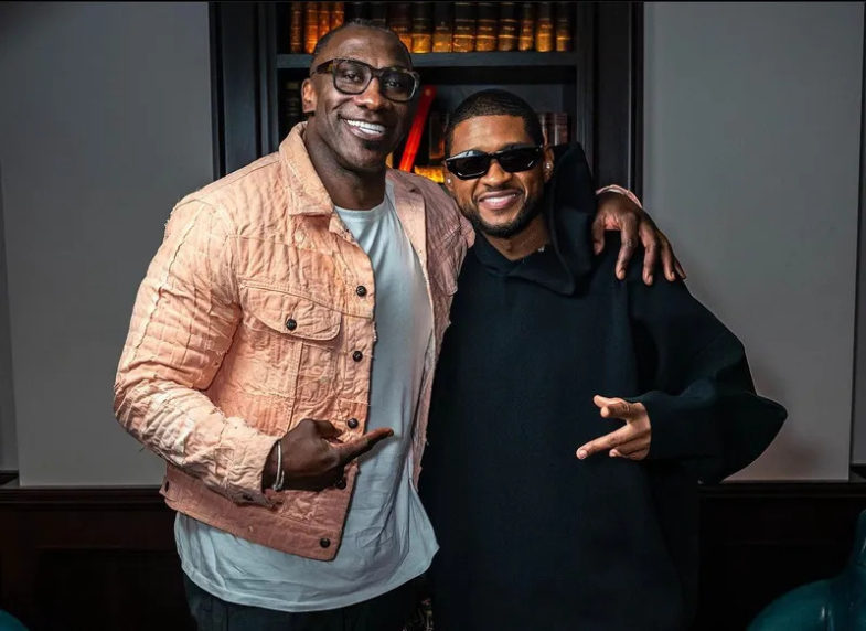 Usher and Shannon Sharpe